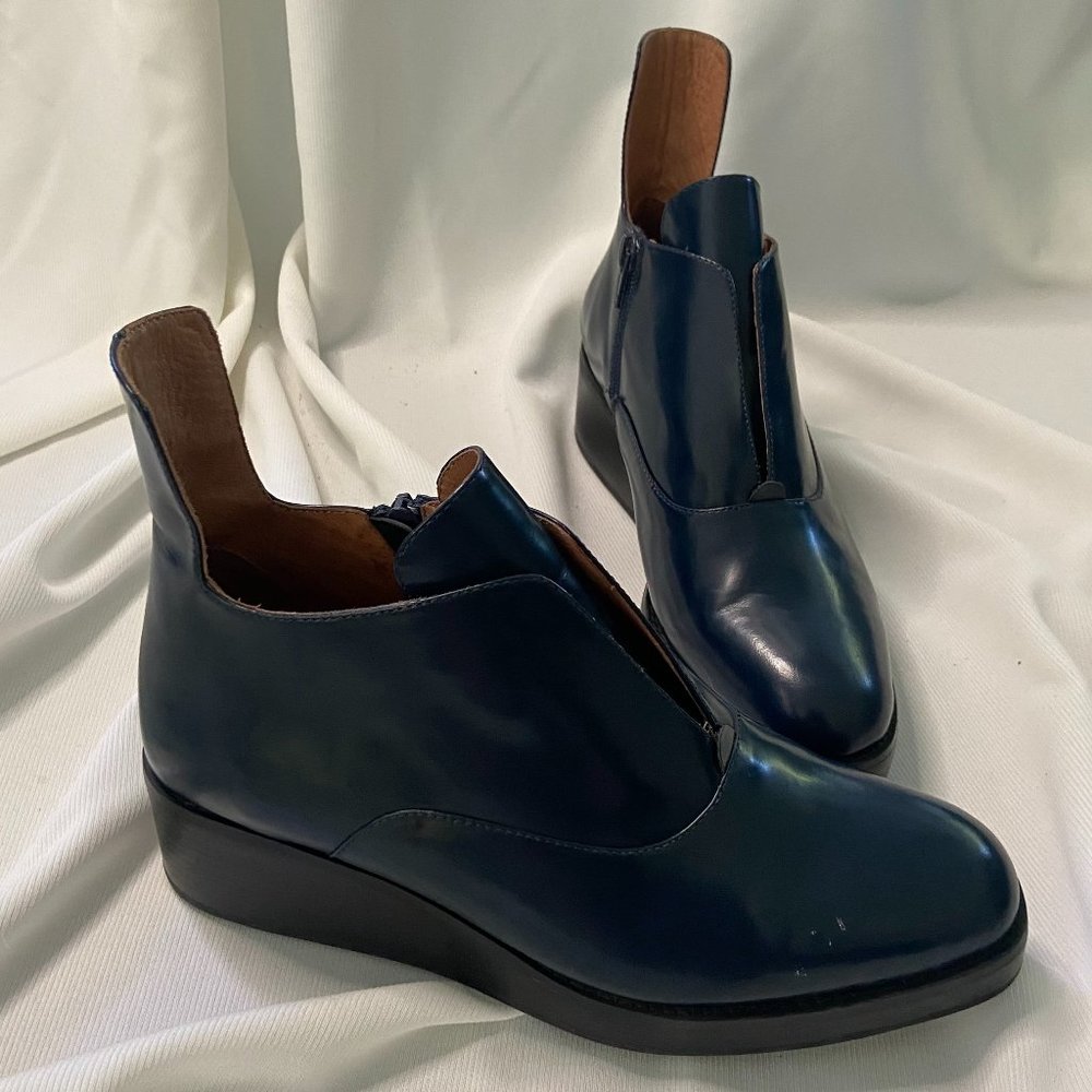Jeffrey Campbell Navy Blue Platform/Wedge Heel Dress Shoe 39.5
